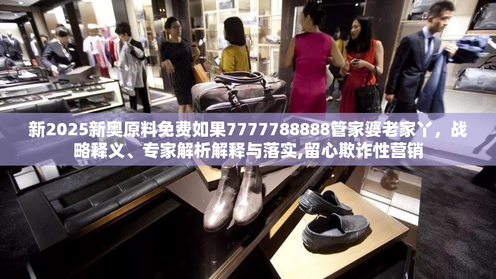 新2025新奥原料免费如果7777788888管家婆老家丫，战略释义、专家解析解释与落实,留心欺诈性营销