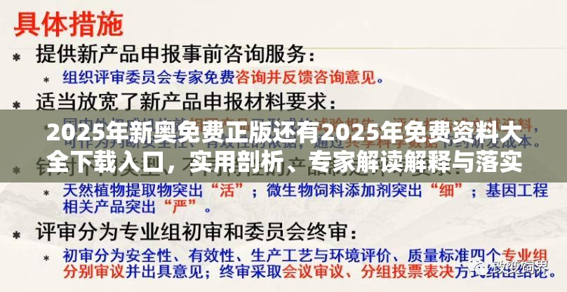 2025年新奥免费正版还有2025年免费资料大全下载入口，实用剖析、专家解读解释与落实?
