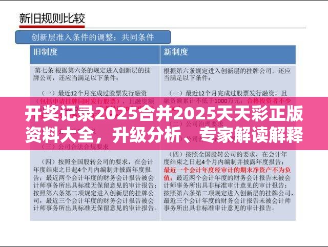 开奖记录2025合并2025天天彩正版资料大全，升级分析、专家解读解释与落实,谨防华而不实包装