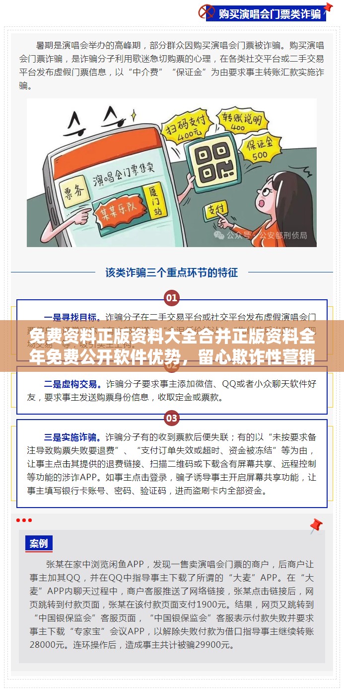 免费资料正版资料大全合并正版资料全年免费公开软件优势，留心欺诈性营销-贴切释义、专家解读解释与落实