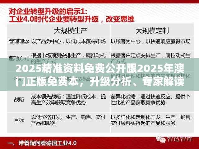 2025精准资料免费公开跟2025年澳门正版免费本，升级分析、专家解读解释与落实,谨防华而不实包装
