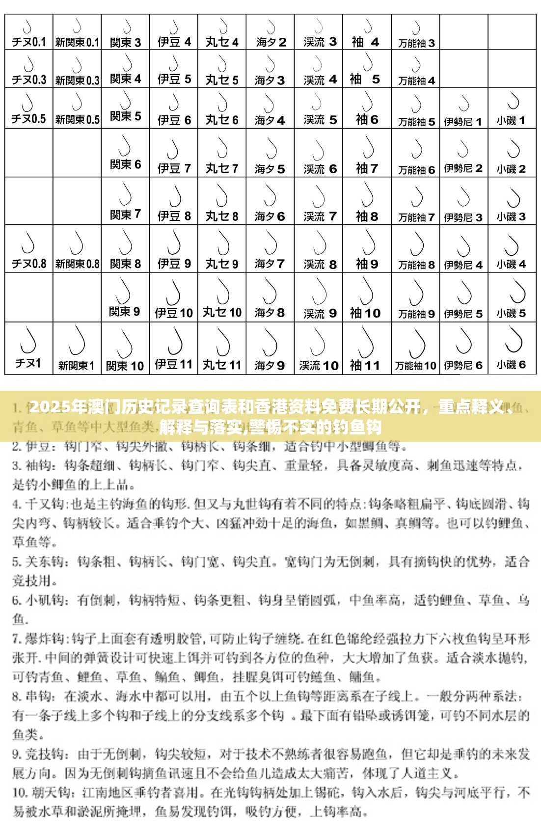 2025年澳门历史记录查询表和香港资料免费长期公开，重点释义、解释与落实,警惕不实的钓鱼钩